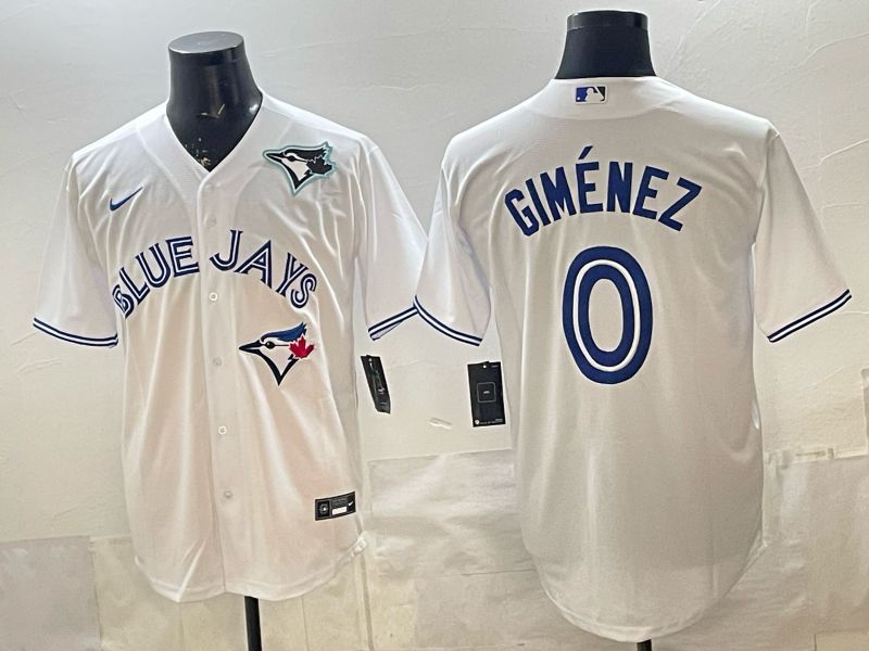Men 2026 Toronto Blue Jays #0 Gimenez White Game Nike MLB Jersey style 005